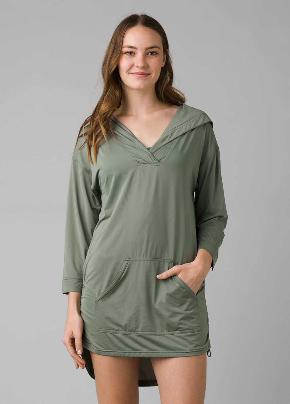 Olive Women's PrAna Mantra Bay Tunic Shirts | UCXJQD074