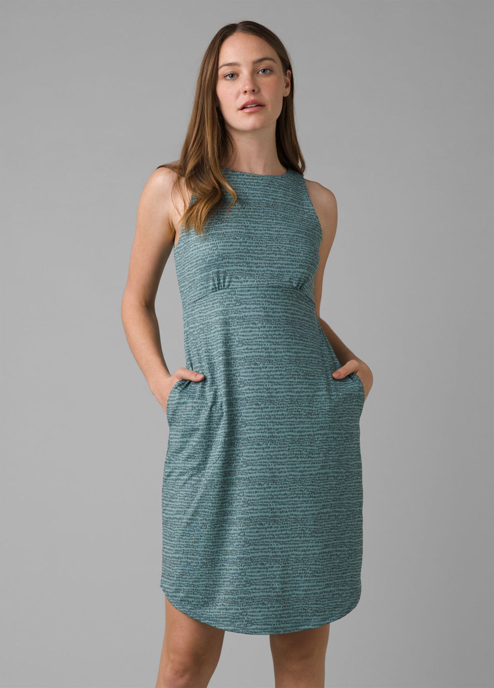 Turquoise Women's PrAna Emerald Lake Dresses | VMYPWE189