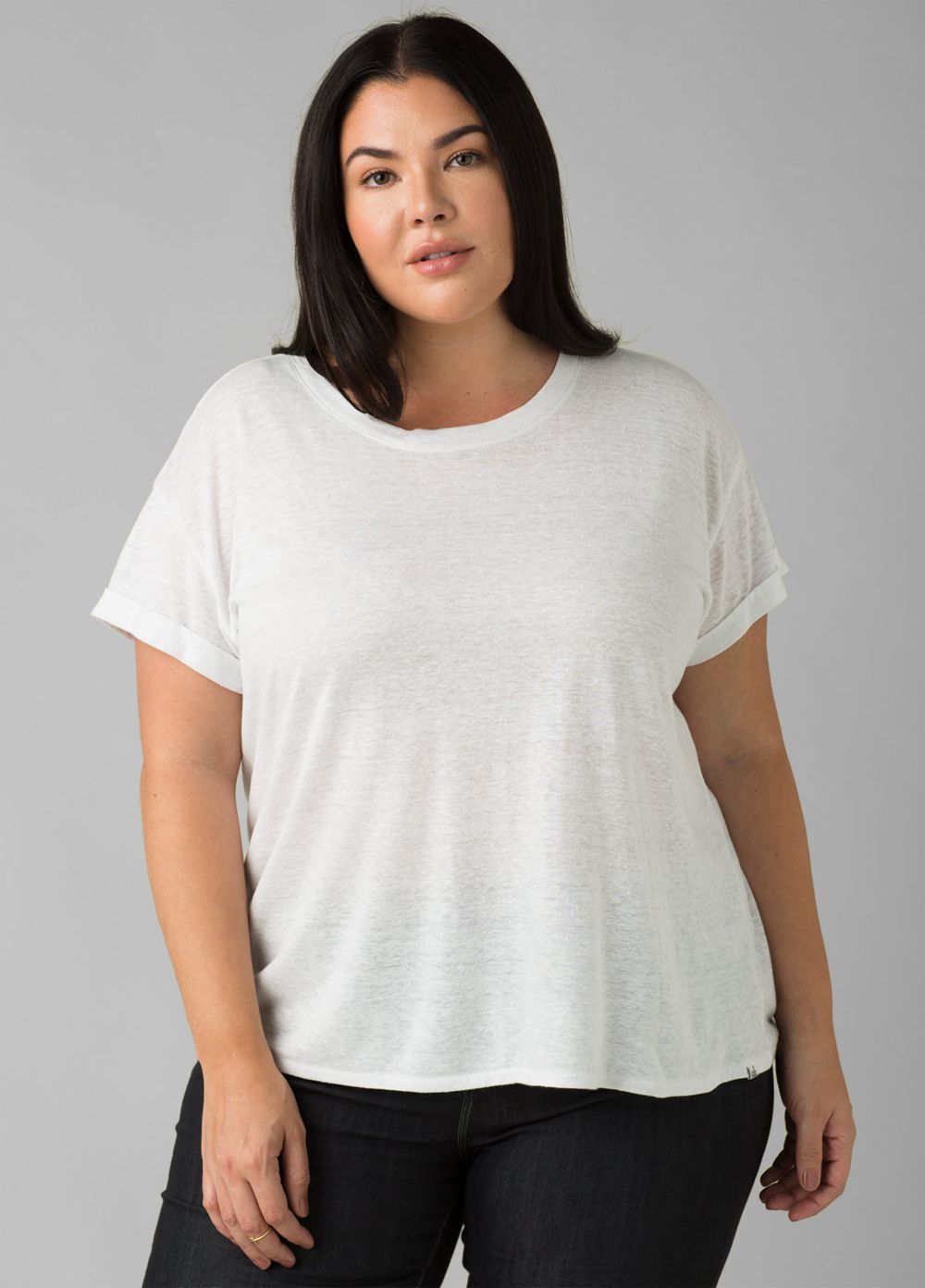 White Women's PrAna Cozy Up Plus T-Shirts | FSTQNO173