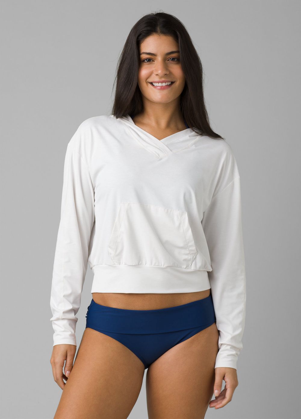 White Women's PrAna Eileen Hoodie | YCAEIF672