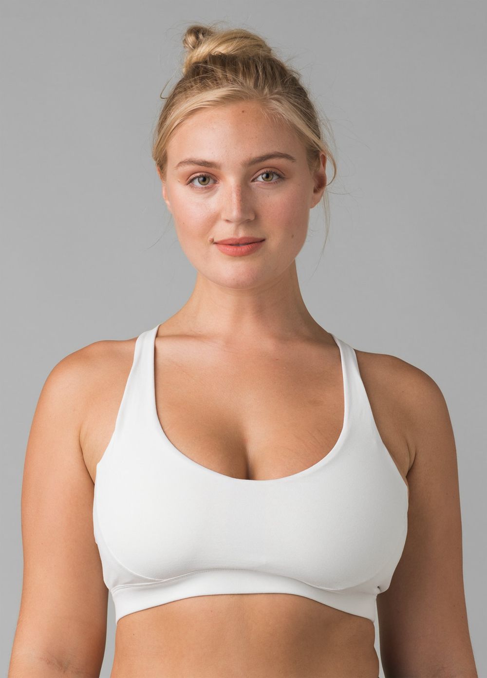 White Women's PrAna Everyday Bra | EHYRFL012