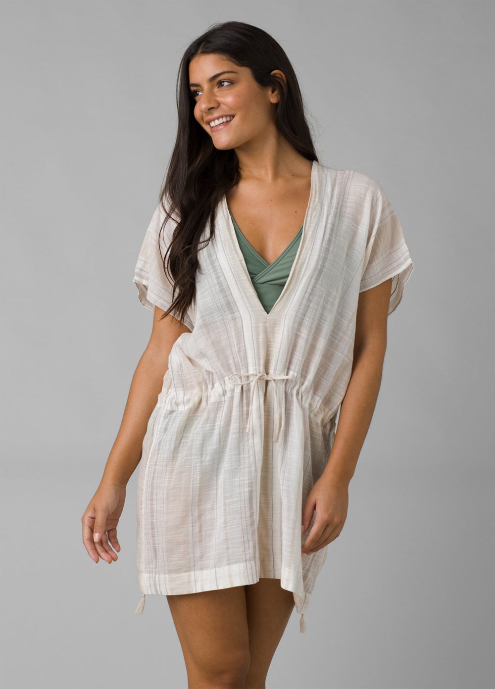 White Women's PrAna Marina Bay Tunic Shirts | VIWMYS094