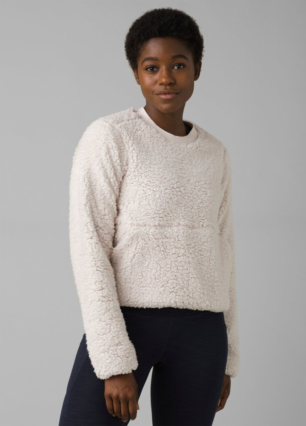 White Women's PrAna Polar Escape Sweatshirt | IZYEKU273