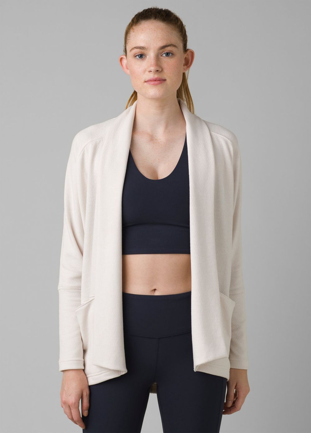 White Women's PrAna Sunrise Wrap Sweaters | YMHLXW316