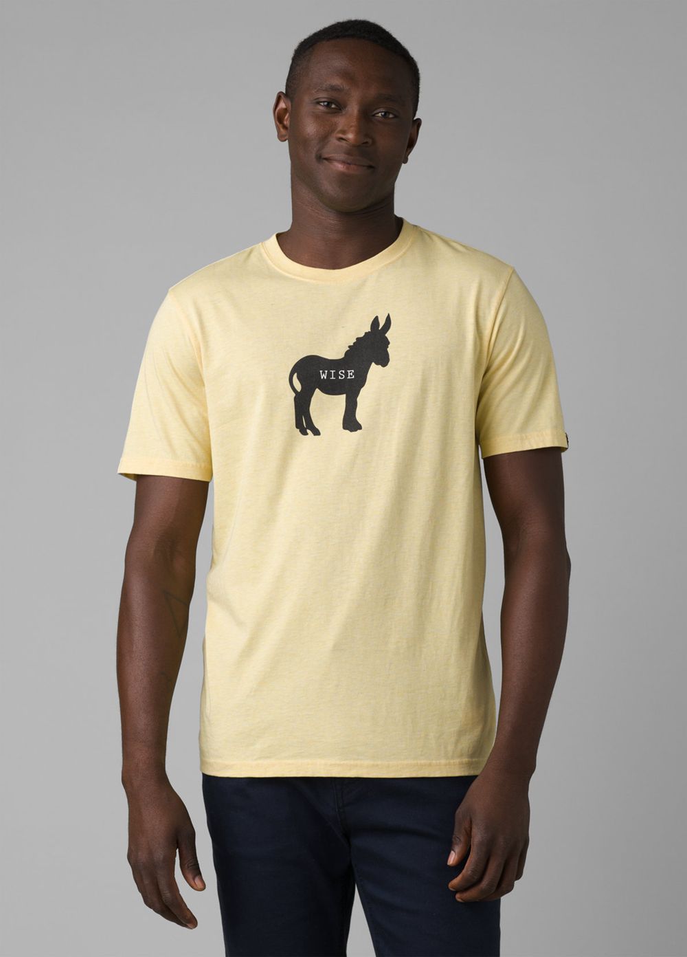 Yellow Men's PrAna Wise Ass Journeyman T-Shirts | AGRBUI794